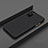 Silicone Matte Finish and Plastic Back Cover Case R02 for Huawei Honor V30 Pro 5G Black