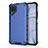 Silicone Matte Finish and Plastic Back Cover Case R02 for Huawei Nova 7i Blue