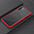 Silicone Matte Finish and Plastic Back Cover Case R03 for Oppo A91 Red