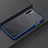 Silicone Matte Finish and Plastic Back Cover Case R03 for Oppo F15 Blue