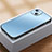 Silicone Matte Finish and Plastic Back Cover Case U01 for Apple iPhone 13 Blue