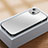 Silicone Matte Finish and Plastic Back Cover Case U01 for Apple iPhone 13 Silver