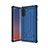 Silicone Matte Finish and Plastic Back Cover Case U01 for Samsung Galaxy Note 10 Blue and Black
