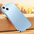 Silicone Matte Finish and Plastic Back Cover Case U02 for Apple iPhone 14 Plus Blue