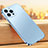 Silicone Matte Finish and Plastic Back Cover Case U02 for Apple iPhone 14 Pro Blue