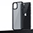 Silicone Matte Finish and Plastic Back Cover Case U04 for Apple iPhone 14 Plus Black