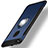Silicone Matte Finish and Plastic Back Cover Case with Finger Ring Stand for Huawei P9 Lite (2017) Blue