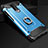 Silicone Matte Finish and Plastic Back Cover Case with Finger Ring Stand for Xiaomi Redmi K30 4G Sky Blue