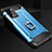 Silicone Matte Finish and Plastic Back Cover Case with Finger Ring Stand N01 for Samsung Galaxy Note 20 5G