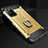 Silicone Matte Finish and Plastic Back Cover Case with Finger Ring Stand N01 for Samsung Galaxy Note 20 Ultra 5G