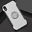 Silicone Matte Finish and Plastic Back Cover Case with Finger Ring Stand S01 for Apple iPhone XR