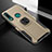 Silicone Matte Finish and Plastic Back Cover Case with Magnetic Finger Ring Stand for Huawei P Smart Z