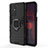 Silicone Matte Finish and Plastic Back Cover Case with Magnetic Finger Ring Stand for OnePlus 9 5G