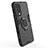 Silicone Matte Finish and Plastic Back Cover Case with Magnetic Finger Ring Stand for OnePlus Nord 2 5G