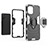 Silicone Matte Finish and Plastic Back Cover Case with Magnetic Finger Ring Stand for Realme 10 5G