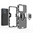 Silicone Matte Finish and Plastic Back Cover Case with Magnetic Finger Ring Stand for Realme C51