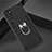 Silicone Matte Finish and Plastic Back Cover Case with Magnetic Finger Ring Stand for Samsung Galaxy A31