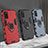 Silicone Matte Finish and Plastic Back Cover Case with Magnetic Finger Ring Stand for Samsung Galaxy M02s