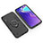 Silicone Matte Finish and Plastic Back Cover Case with Magnetic Finger Ring Stand for Samsung Galaxy M10