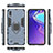 Silicone Matte Finish and Plastic Back Cover Case with Magnetic Finger Ring Stand for Samsung Galaxy M10