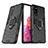 Silicone Matte Finish and Plastic Back Cover Case with Magnetic Finger Ring Stand for Samsung Galaxy S20 FE 4G