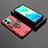 Silicone Matte Finish and Plastic Back Cover Case with Magnetic Finger Ring Stand for Vivo T1 5G