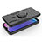 Silicone Matte Finish and Plastic Back Cover Case with Magnetic Finger Ring Stand for Vivo Y3