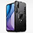 Silicone Matte Finish and Plastic Back Cover Case with Magnetic Finger Ring Stand for Vivo Y30