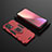 Silicone Matte Finish and Plastic Back Cover Case with Magnetic Finger Ring Stand for Xiaomi Poco X4 GT 5G Red