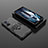 Silicone Matte Finish and Plastic Back Cover Case with Magnetic Finger Ring Stand for Xiaomi Redmi K50 Gaming 5G