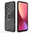 Silicone Matte Finish and Plastic Back Cover Case with Magnetic Finger Ring Stand for Xiaomi Redmi Note 11T Pro+ Plus 5G