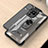 Silicone Matte Finish and Plastic Back Cover Case with Magnetic Finger Ring Stand J01S for Samsung Galaxy A22 4G