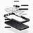 Silicone Matte Finish and Plastic Back Cover Case with Magnetic Finger Ring Stand J02S for Samsung Galaxy A02