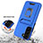 Silicone Matte Finish and Plastic Back Cover Case with Magnetic Finger Ring Stand J03S for Samsung Galaxy S22 Plus 5G