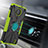 Silicone Matte Finish and Plastic Back Cover Case with Magnetic Finger Ring Stand JX1 for Nokia C10