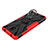 Silicone Matte Finish and Plastic Back Cover Case with Magnetic Finger Ring Stand JX1 for Nokia C100