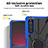 Silicone Matte Finish and Plastic Back Cover Case with Magnetic Finger Ring Stand JX1 for Sony Xperia 10 IV