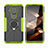 Silicone Matte Finish and Plastic Back Cover Case with Magnetic Finger Ring Stand JX2 for Nokia 5.4