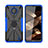 Silicone Matte Finish and Plastic Back Cover Case with Magnetic Finger Ring Stand JX2 for Nokia C10