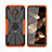 Silicone Matte Finish and Plastic Back Cover Case with Magnetic Finger Ring Stand JX2 for Nokia C10