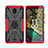 Silicone Matte Finish and Plastic Back Cover Case with Magnetic Finger Ring Stand JX2 for Nokia C100