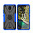 Silicone Matte Finish and Plastic Back Cover Case with Magnetic Finger Ring Stand JX2 for Nokia C100