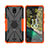 Silicone Matte Finish and Plastic Back Cover Case with Magnetic Finger Ring Stand JX2 for Nokia C100