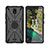 Silicone Matte Finish and Plastic Back Cover Case with Magnetic Finger Ring Stand JX2 for Nokia C100