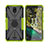 Silicone Matte Finish and Plastic Back Cover Case with Magnetic Finger Ring Stand JX2 for Nokia C100