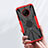 Silicone Matte Finish and Plastic Back Cover Case with Magnetic Finger Ring Stand JX2 for Nokia C200