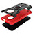 Silicone Matte Finish and Plastic Back Cover Case with Magnetic Finger Ring Stand JX2 for Nokia C200