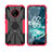 Silicone Matte Finish and Plastic Back Cover Case with Magnetic Finger Ring Stand JX2 for Nokia C200