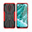 Silicone Matte Finish and Plastic Back Cover Case with Magnetic Finger Ring Stand JX2 for Nokia C30