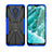 Silicone Matte Finish and Plastic Back Cover Case with Magnetic Finger Ring Stand JX2 for Nokia C30